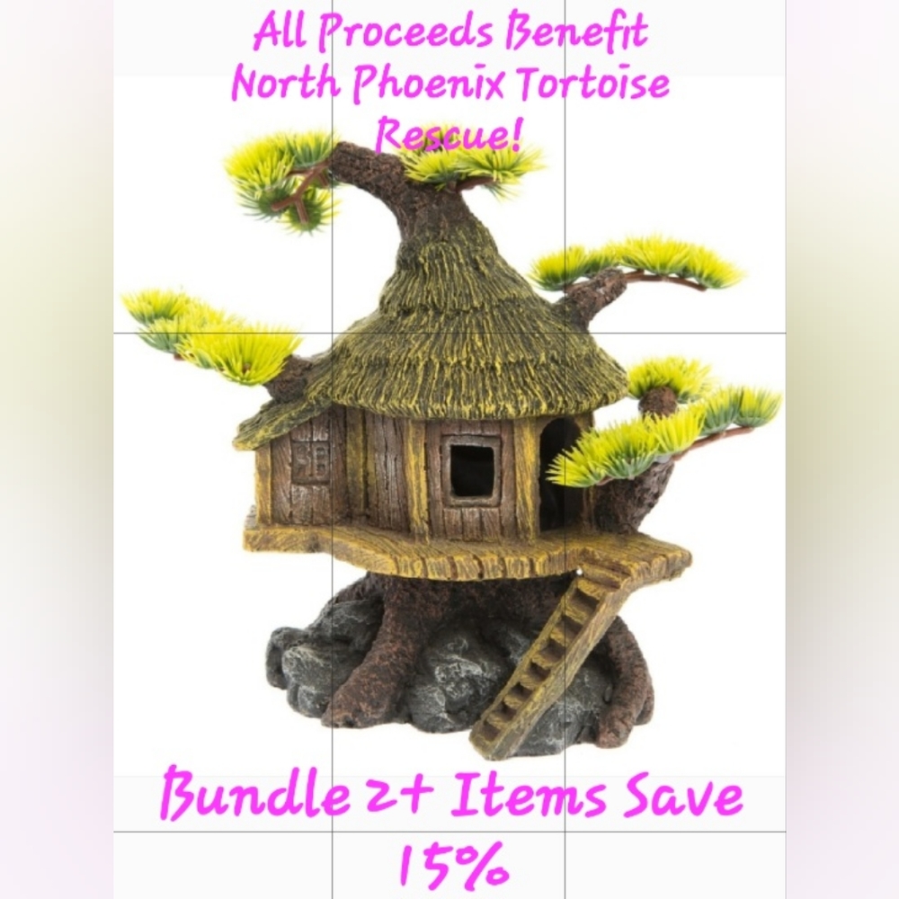 New! TOPFIN Aquatic Aquarium Decor Asian Tree House.